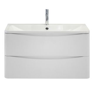 Тумба под раковину BelBagno подвесная 100x50см Bianco Lucido ACQUA-1000-2C-SO-BL